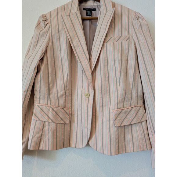 The Apostrophe Stretch Seersucker Fully Lined Blazer Jacket   Sz 16 - Picture 2 of 9